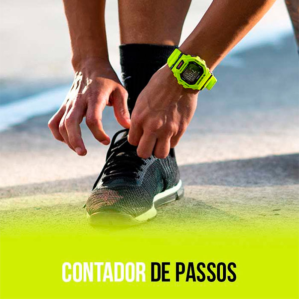 Relógio Casio G-Shock G-Squad Sports GBD-200SM-1A6DR Contador de Passos Bluetooth - TREINIT 