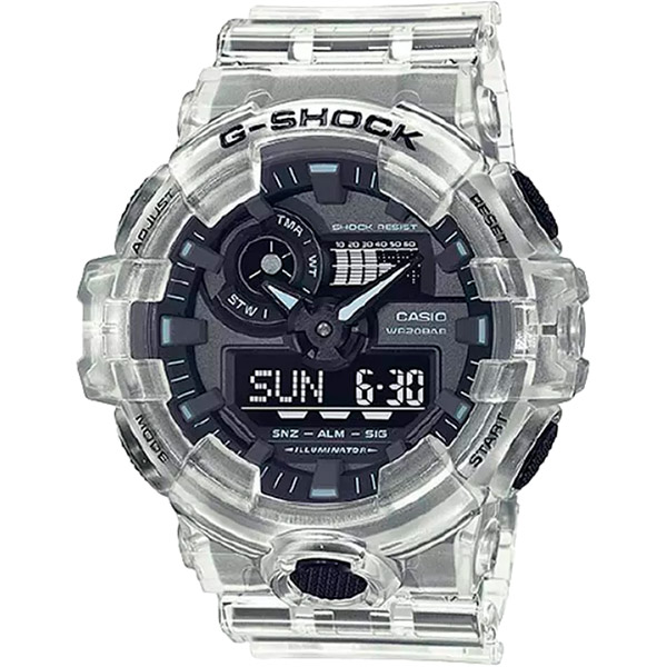 Relógio Casio G-Shock GA-700SKE-7ADR Série Transparent Pack  - TREINIT 