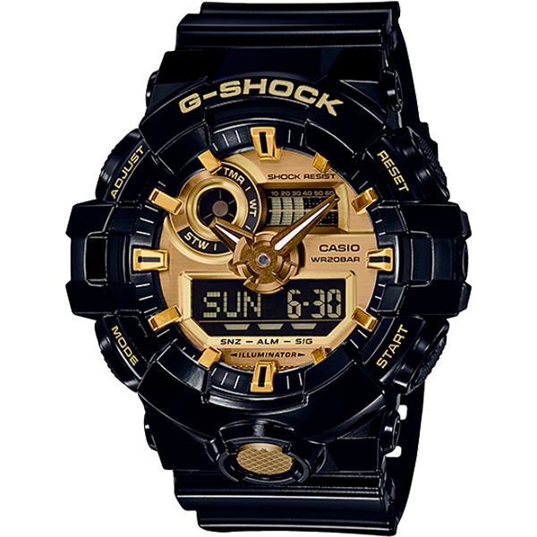 Relógio Casio G-Shock GA-710GB-1ADR Resistente a choques  - TREINIT 