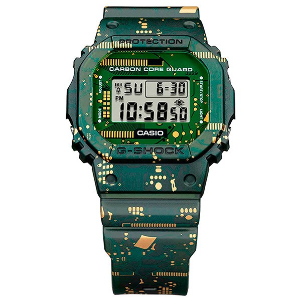 Relógio G-Shock DWE-5600CC-3DR Circuit Board Camouflage Carbon Core Guard  - TREINIT 