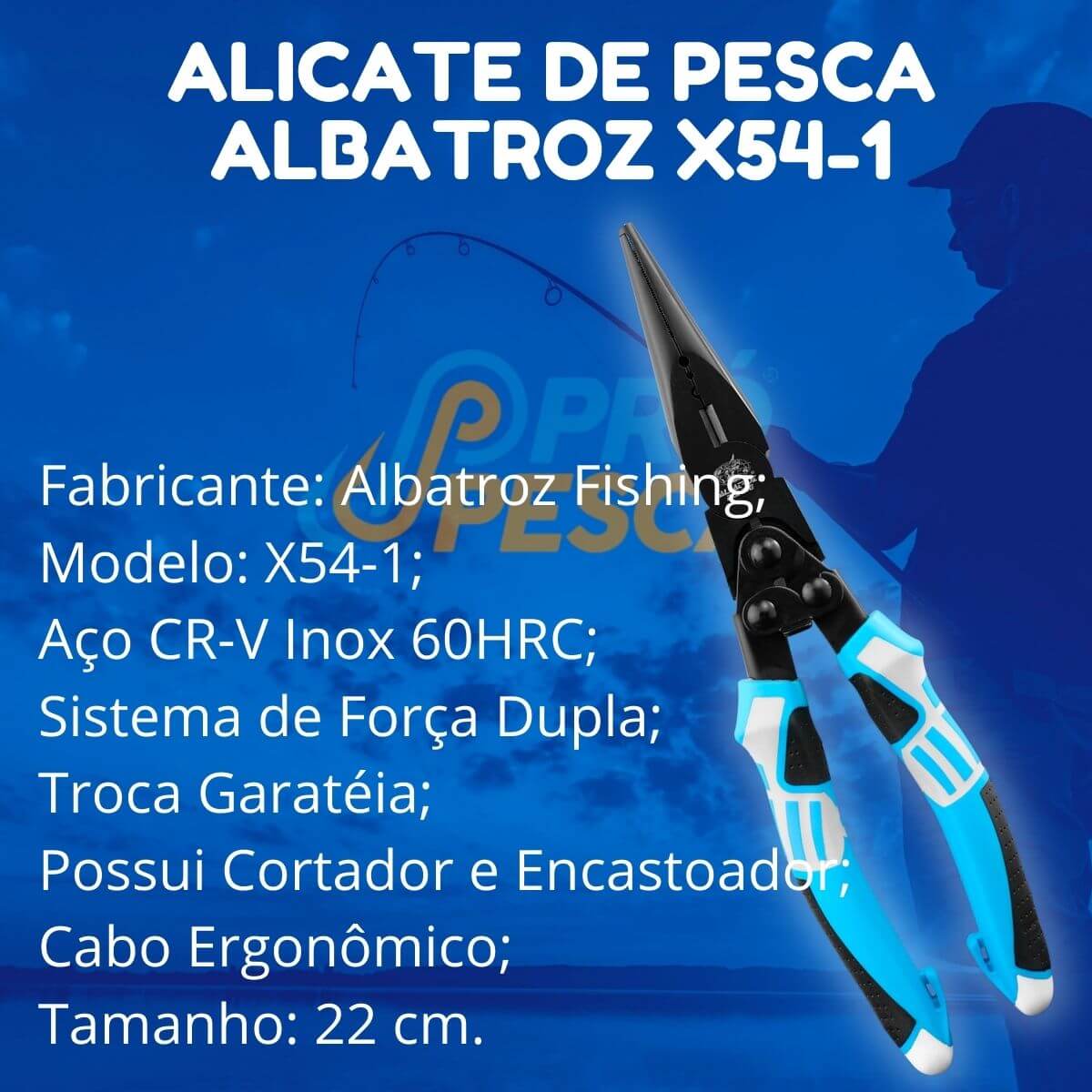 Alicate de Pesca Albatroz Fishing X54-1 - Foto 3