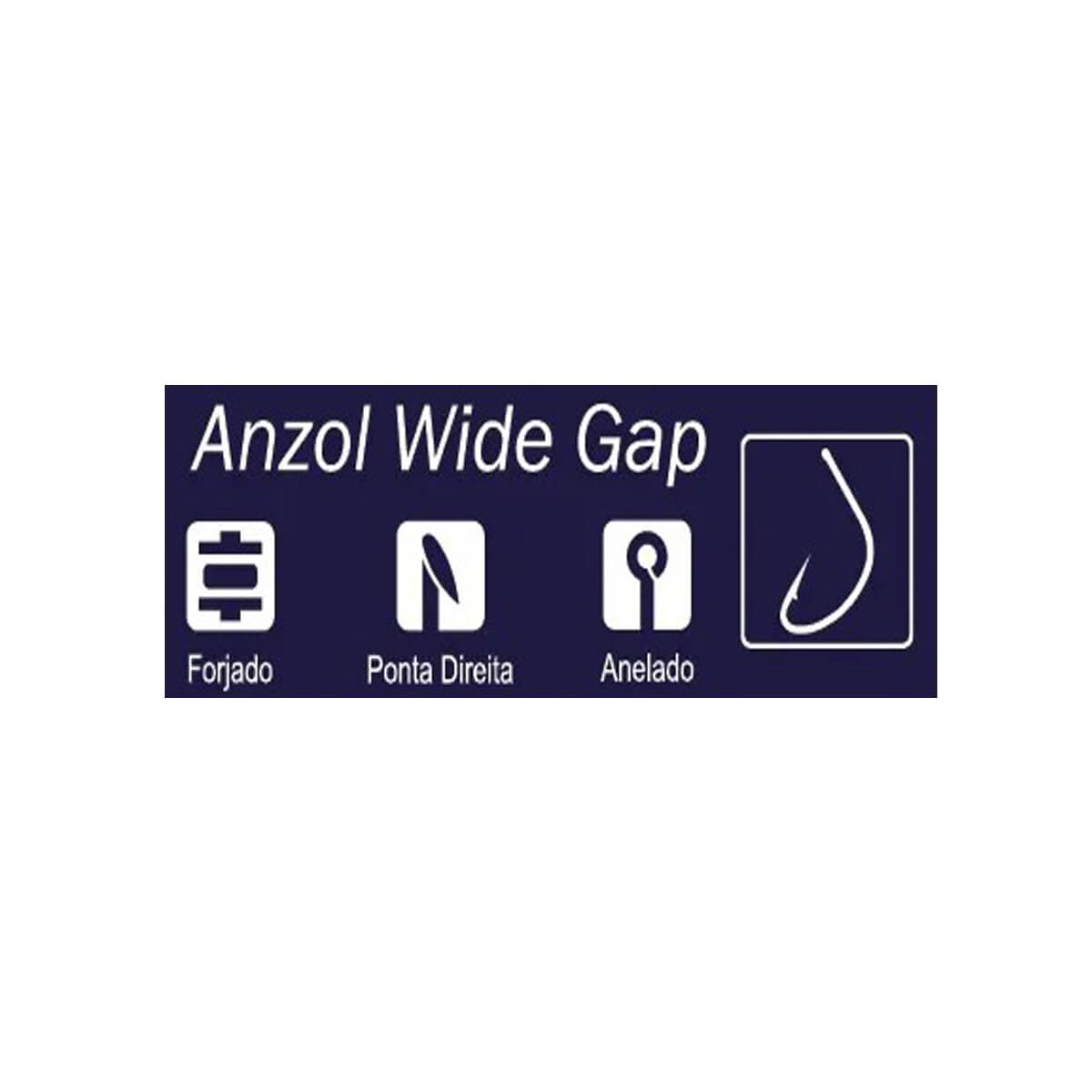 Anzol Crown Wide Gap Black - Foto 3