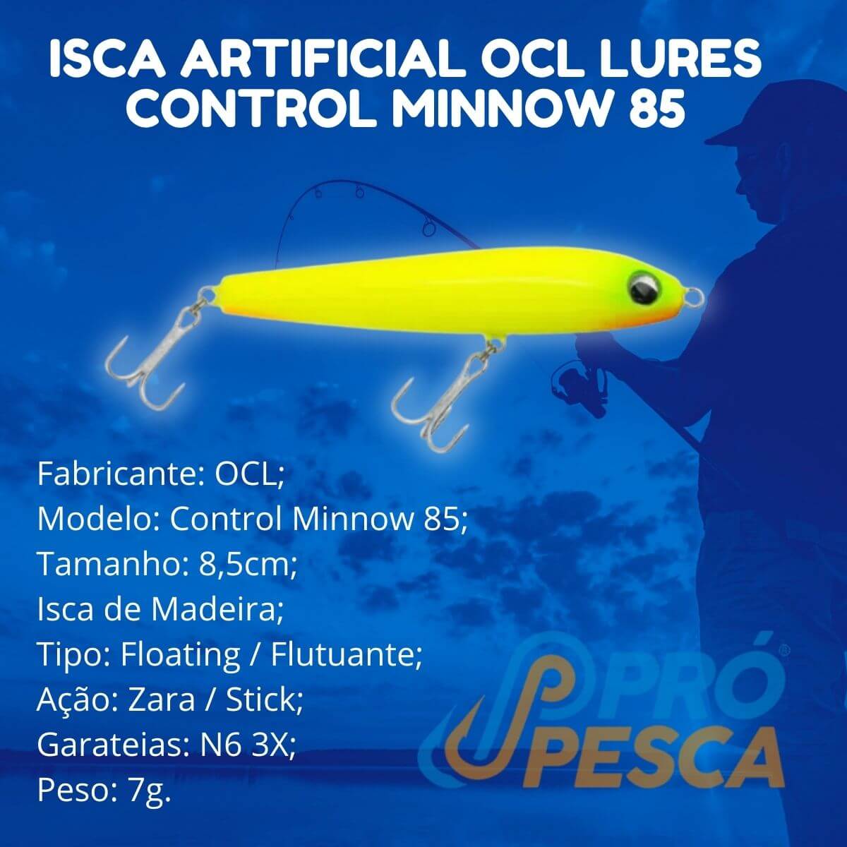 Isca Artificial Ocl Lures Control Minnow 85 - Foto 3