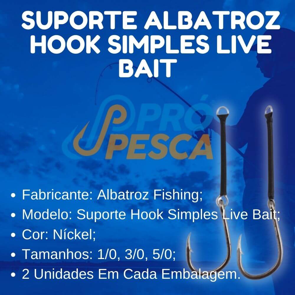 Suporte Albatroz Hook Simples Live Bait - Foto 2