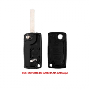 Carcaça Canivete Compatível Citroen C3 (Porta Malas) - Com Suporte de Bateria