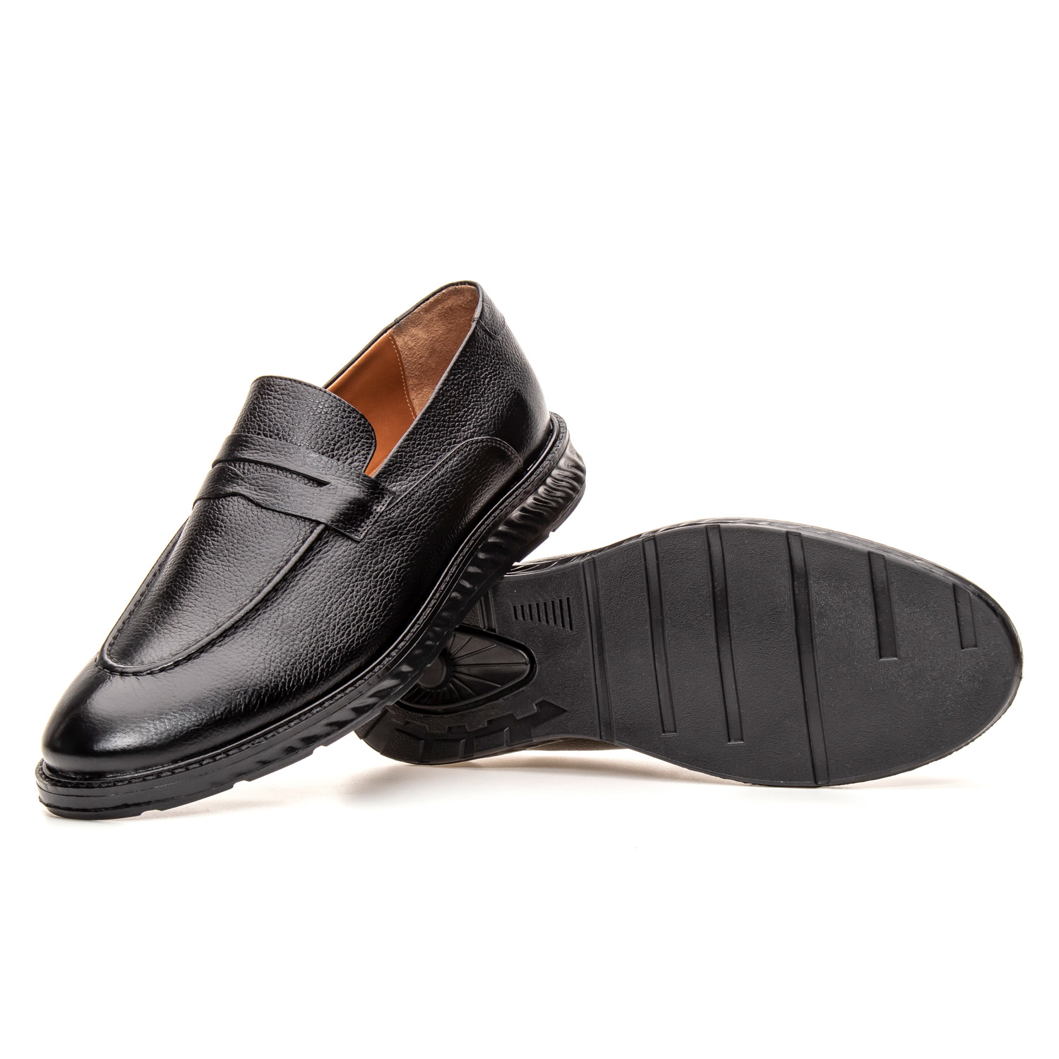 Loafer premium masculino em couro legítimo na cor preto all black