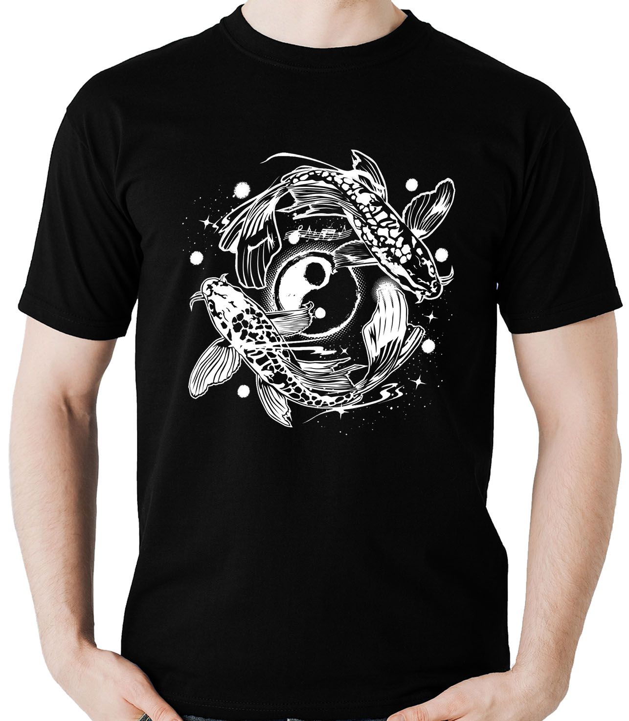 Camiseta Geek Carpa Yin Yang Mitologia Chines Japones Ying