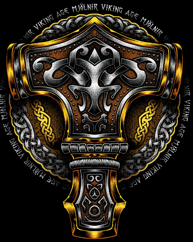Camiseta Mjolnir Martelo Thor - Viking Mitologia celta - Dragon Store