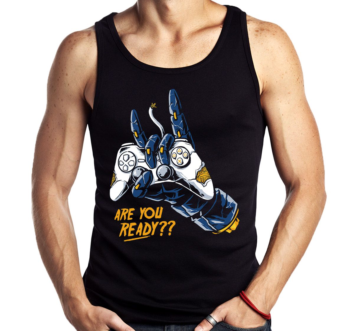 Camiseta Regata Geek Are You Ready Gamer Video Game - Dragon Store