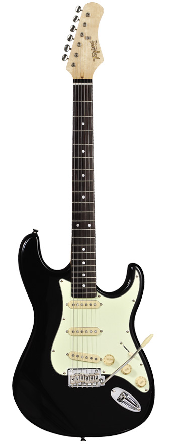 Guitarra Tagima T-635 Black com escudo Mint Green