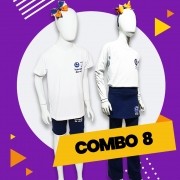 COMBO 8 - 20% OFF | Alphaville | Camiseta Básica + Ciclista + Manga Longa + Flare Saia