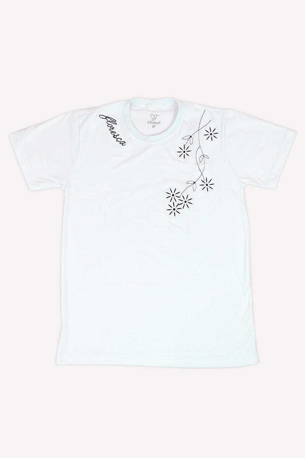 T-Shirt Chiqui Floresça Branco MD06