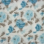 Tecido Jacquard Estampado - Floral Azul - 50cm X140cm