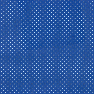Tecido Tricoline Estampado - Poá Azul - 50cm X150cm