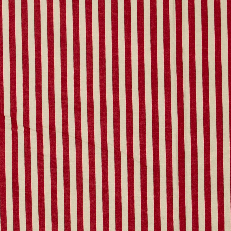 Cris Mazzer - Estampa Vintage Listrado Vermelho - 50cm x 150cm