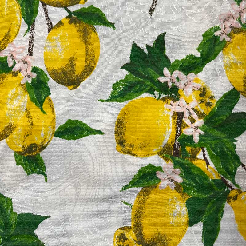 Tecido Jacquard - Limão Branco - 50cm x 140cm
