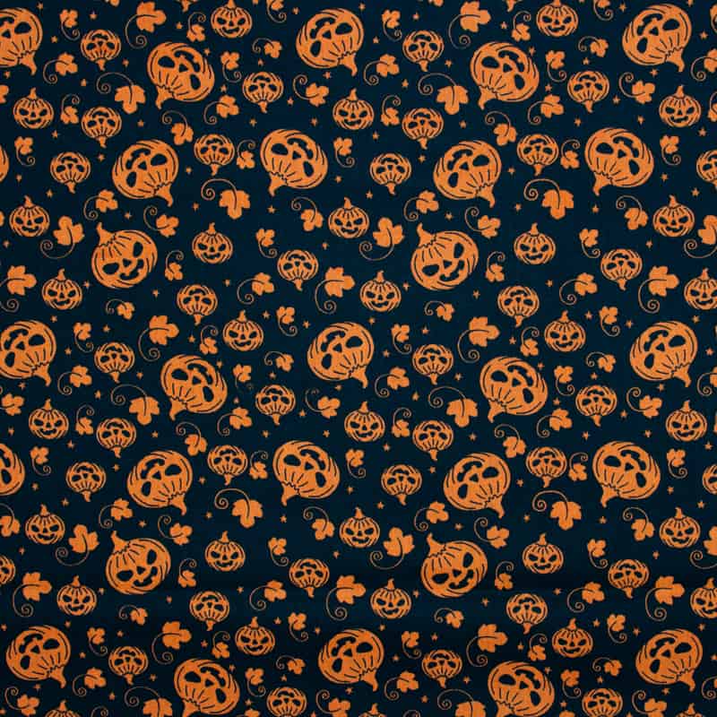 Tecido Tricoline Estampado - Halloween Abóboras - 50cm X150cm