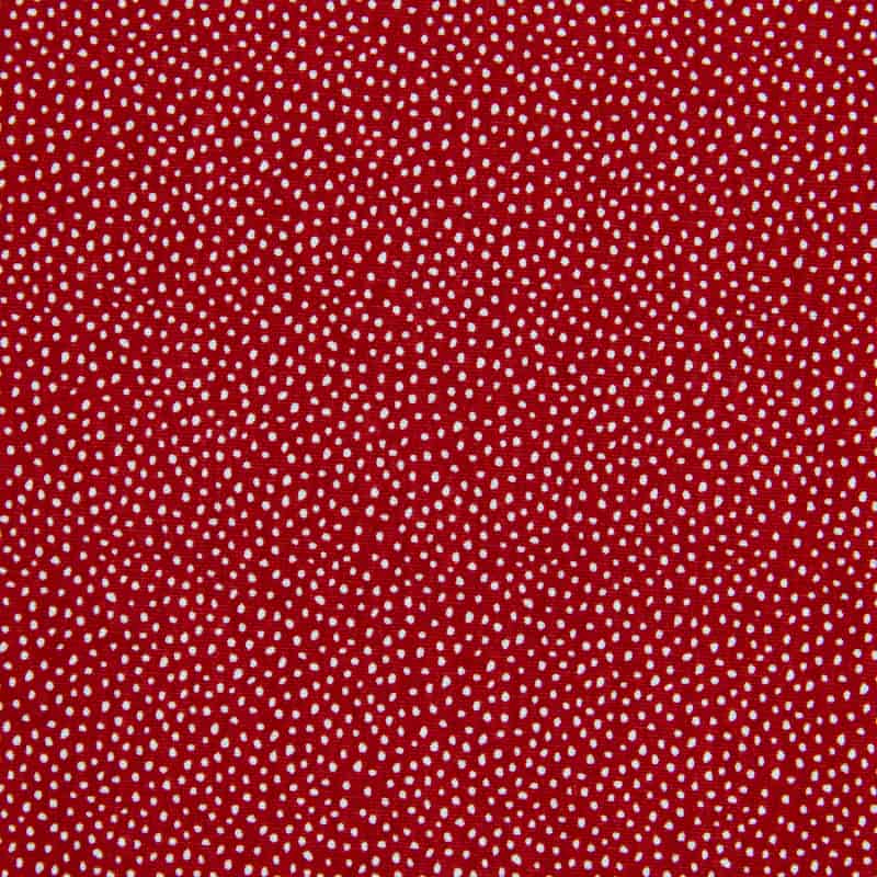 Tecido Tricoline Estampado - Poá Pontos Vermelho - 50cm X150cm