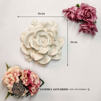 Aplique Resina Flor rosa - FO011 - Sandra Gotardo