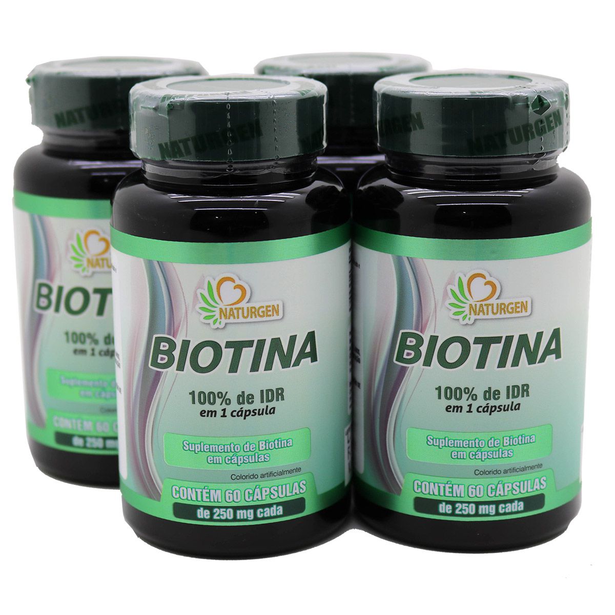 4x Biotina 60 Capsulas 8 Meses Vitamina H Vitamina B7 Crescimento Firmeza