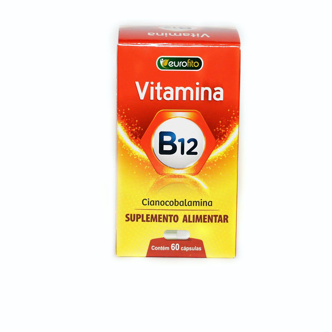 Vitamina B12 CONCENTRADA (Cianocobalamina) - 60 cápsulas - Eurofito
