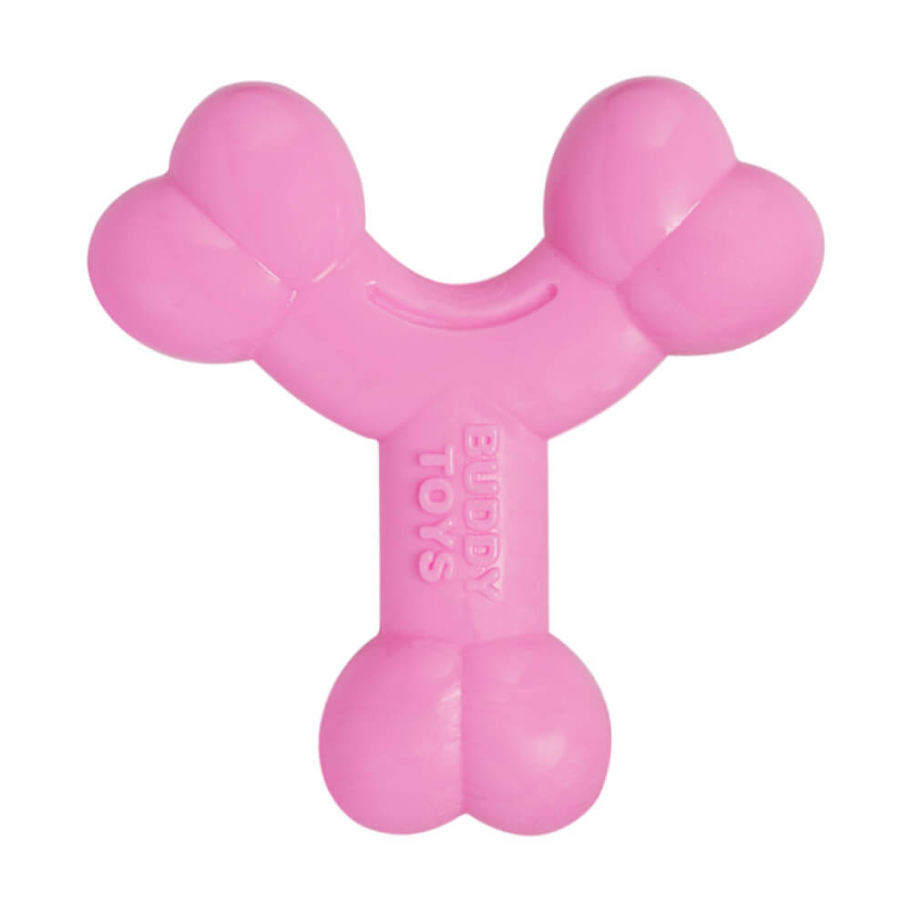 Brinquedo Buddy Toys Ossinho para Filhotes Rosa - Focinharia