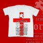 Camiseta Infantil - São Jorge - Oração e Cruz vermelha simples