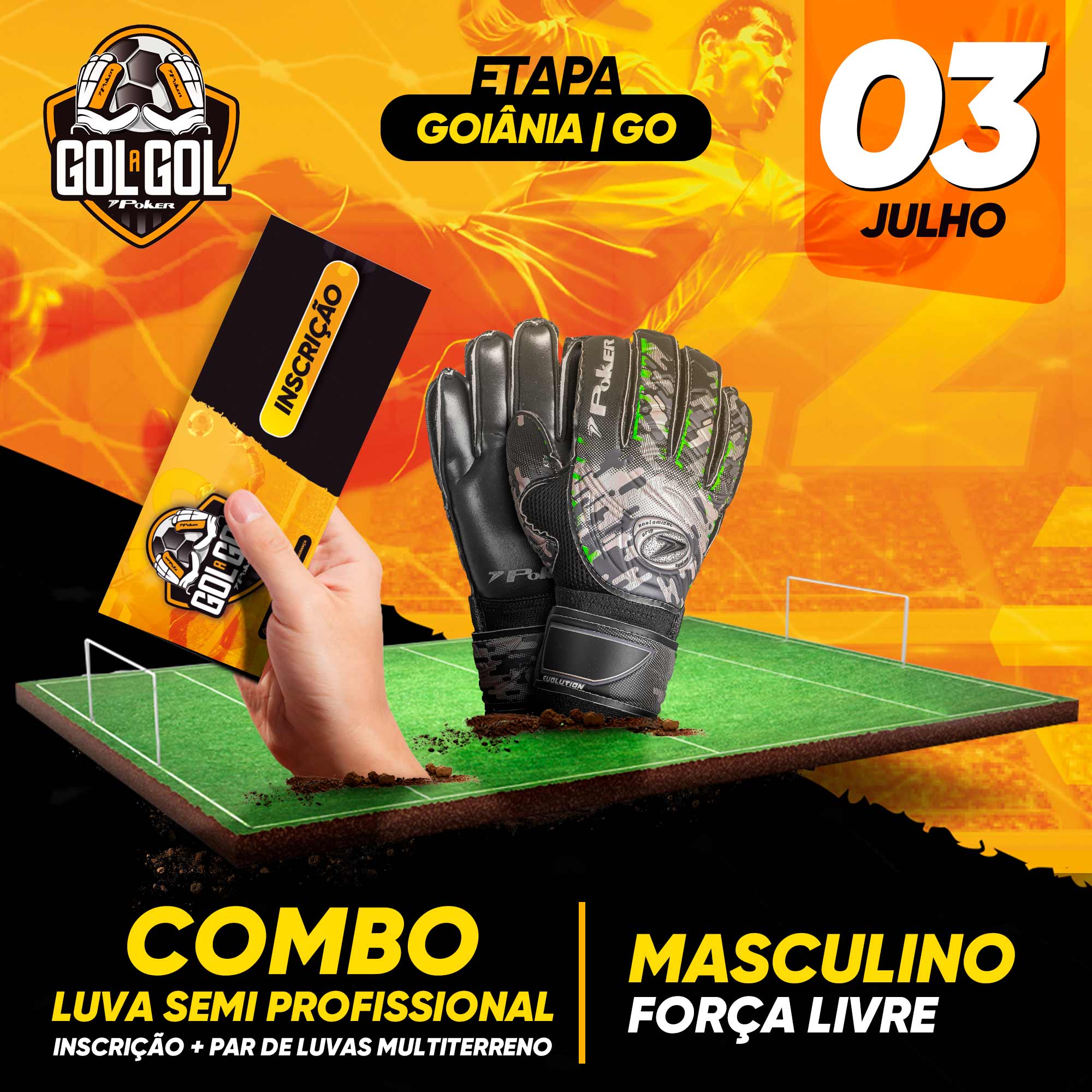 Combo Luva Semi Profissional Gol a Gol Goiânia/GO  03/07/2022