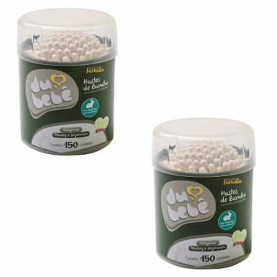 Kit Cotonetes Biodegradáveis (300 unidades)