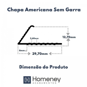 Chapa Americana Sem  Garra -  Homeney