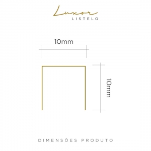 Listelo U Alumínio Luxor Golden 10mmx10mmx3ml - Viscardi