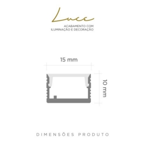 Perfil Luce Linear Natural Fosco 15mmx10mmx3m - Viscardi