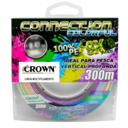 Linha Multifilamento 9x Crown Connection Colorful 0.23mm 30lb 300m - Multicolor 