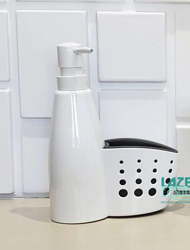 Dispenser Porta Detergente Suporte Para Bucha Esponja  - Lazer e Estilo