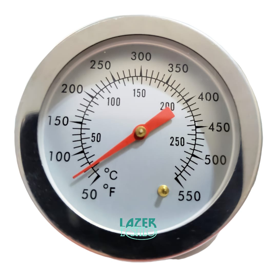 Termômetro Para Forno a Lenha Churrasqueira 300ºC - Lazer e Estilo