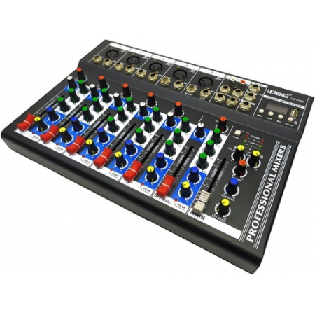 Mesa De Som 7 Canais Mixers Profissional Usb Mp3 Bluetooth LE709