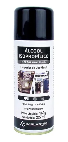 Alcool Isopropilico Em Aerossol Implastec 160g/227ml