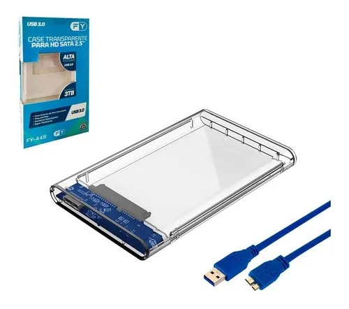 Case Transparente para HD Sata 2.5" USB 3.0 - FY
