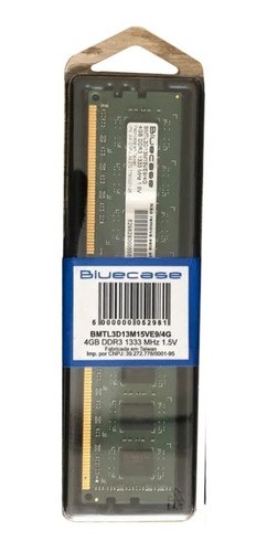 Memória Desktop DDR3 1333MHz 4GB -  Bluecase