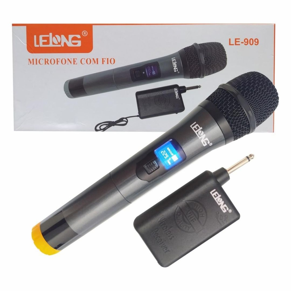 Microfone Profissional Sem Fio, Wireless - Lelong Le-909