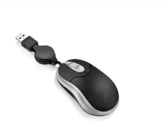 Mini Mouse Retrátil Com Fio Óptico Usb Ecooda Ms8025