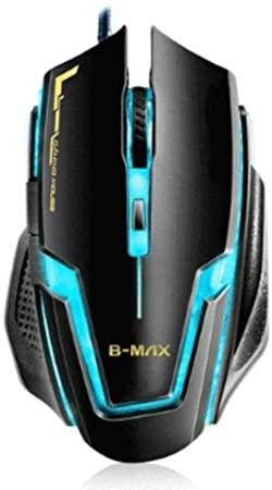 Mouse Gamer rápido, Iluminado com 6 botões Bmax A9