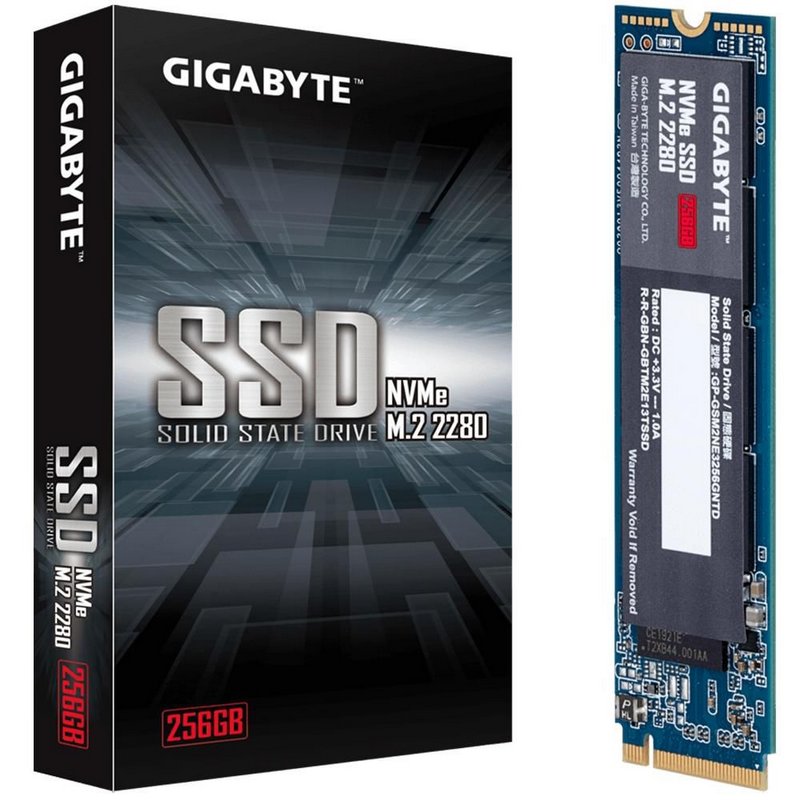 SSD Gigabyte 256GB Nvme 1.3 M.2 2280 M2 - Leitura 1700 Gravação 1100
