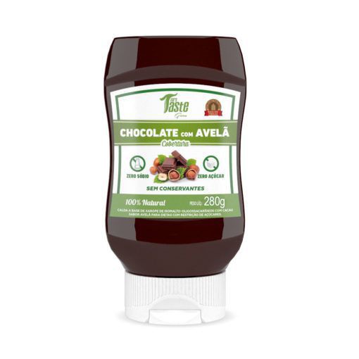 Calda Natural de Chocolate com Avelã (280g) - Mrs Taste Green
