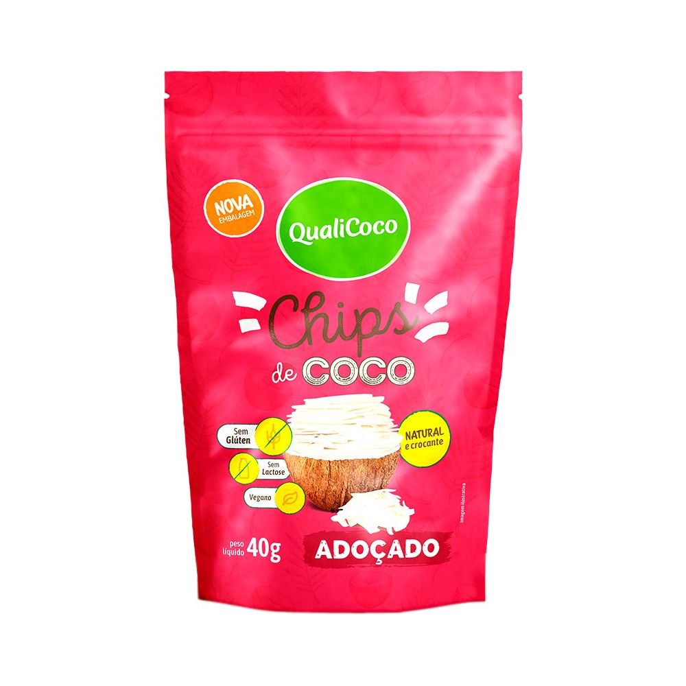 Chips de Coco Adoçado (40g) QualiCoco