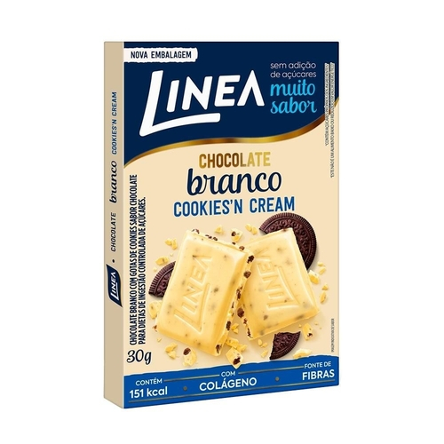 Chocolate Branco Cookies'N Cream (30g) - Linea