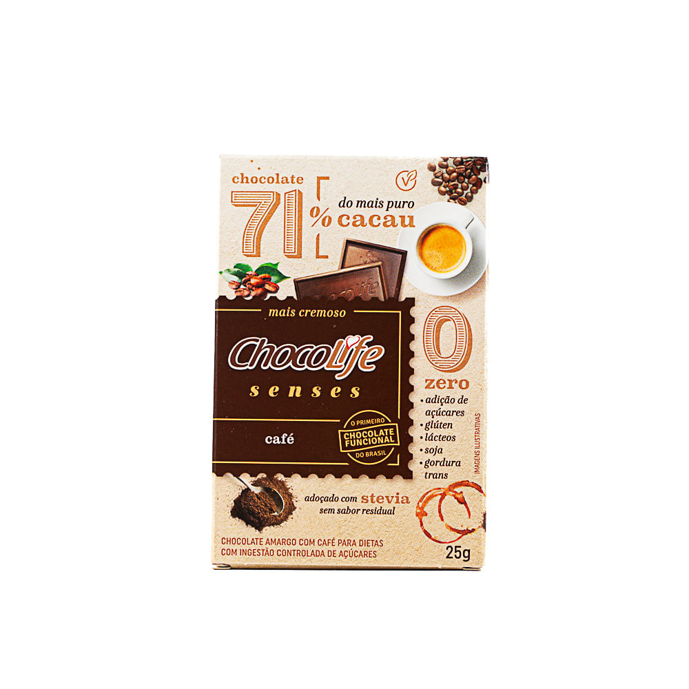 Chocolife Senses 71% Cacau Café (25g) - Chocolife