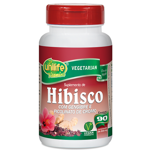 Hibisco Com Gengibre 90 Cápsulas (500mg) - Unilife