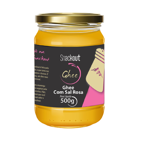 Manteiga GHEE Com Sal Rosa (500g) - Snackout