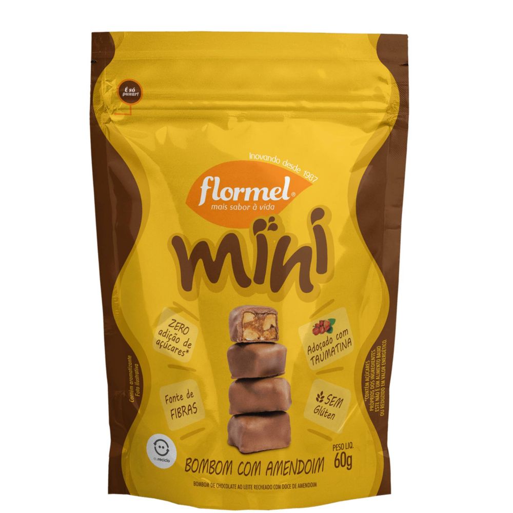 Mini Bombom com Amendoim (60g) -  Flormel